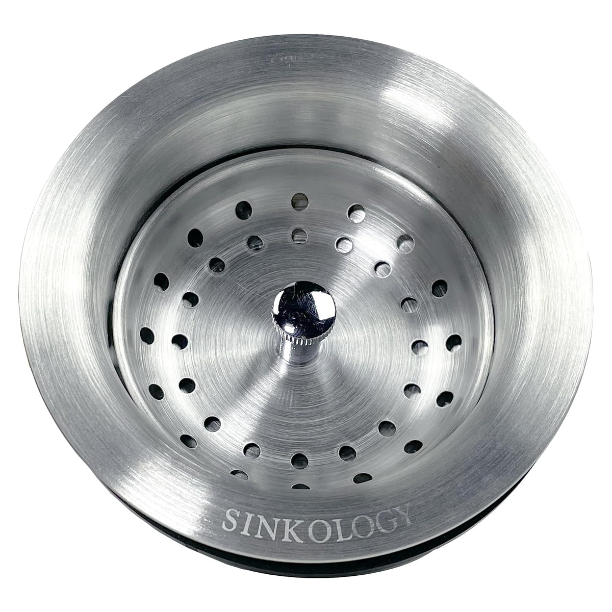 SinkSense - Colador de cesta de 3.5 pulgadas con cesta estilo poste, acero inoxidable