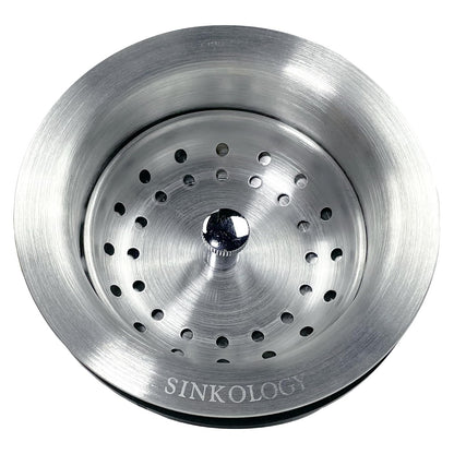 SinkSense - Colador de cesta de 3.5 pulgadas con cesta estilo poste, acero inoxidable