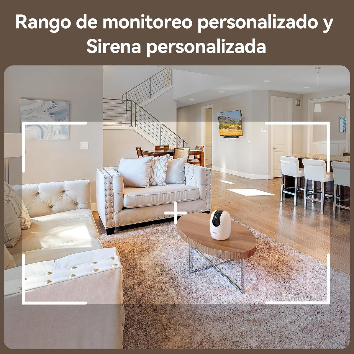 Imou Ranger Pro Cámara de Seguridad WiFi 6 Interior 5MP con Visión Nocturna Full Color, Detección de Personas y Mascotas, Seguimiento Inteligente y Audio Bidireccional