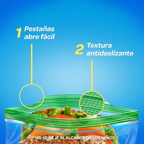 Ziploc Bolsas de Almacenamiento Reutilizables Sándwich, 2 x 145 Unidades