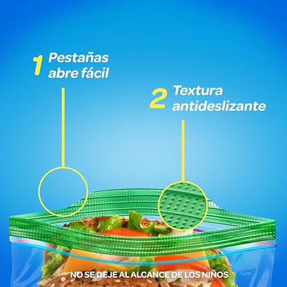 Ziploc Bolsas de Almacenamiento Reutilizables Sándwich, 2 x 145 Unidades