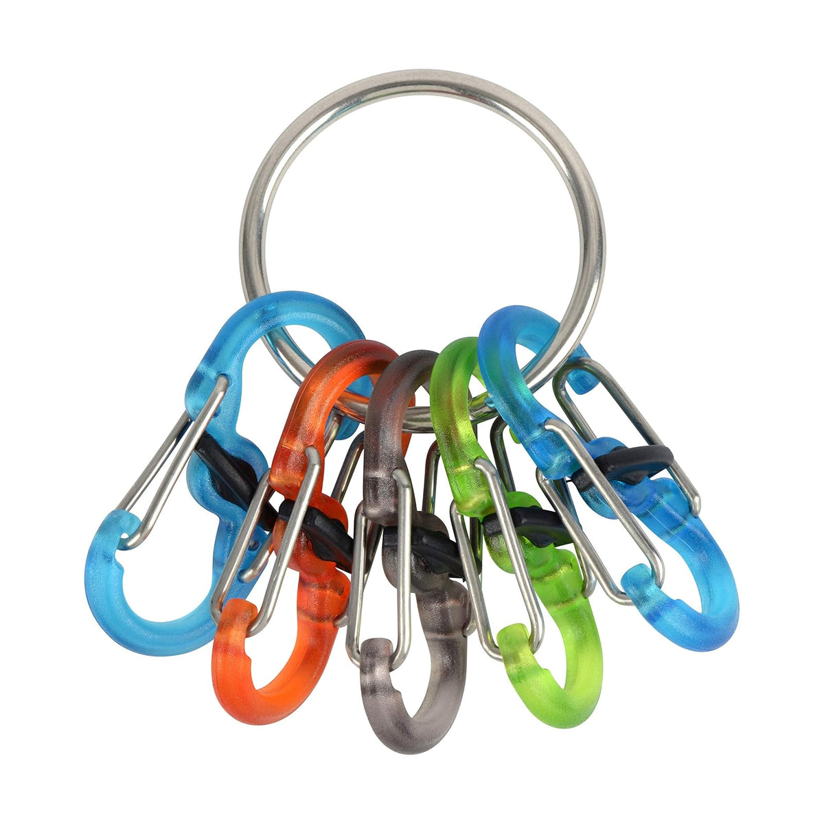 Llavero con candado de 5 colores con llavero S-Biners (1,65 x 2,45 x 6,63 cm)
