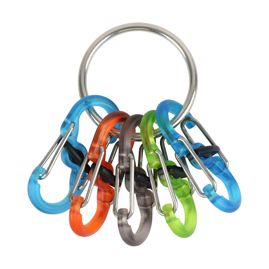 Llavero con candado de 5 colores con llavero S-Biners (1,65 x 2,45 x 6,63 cm)