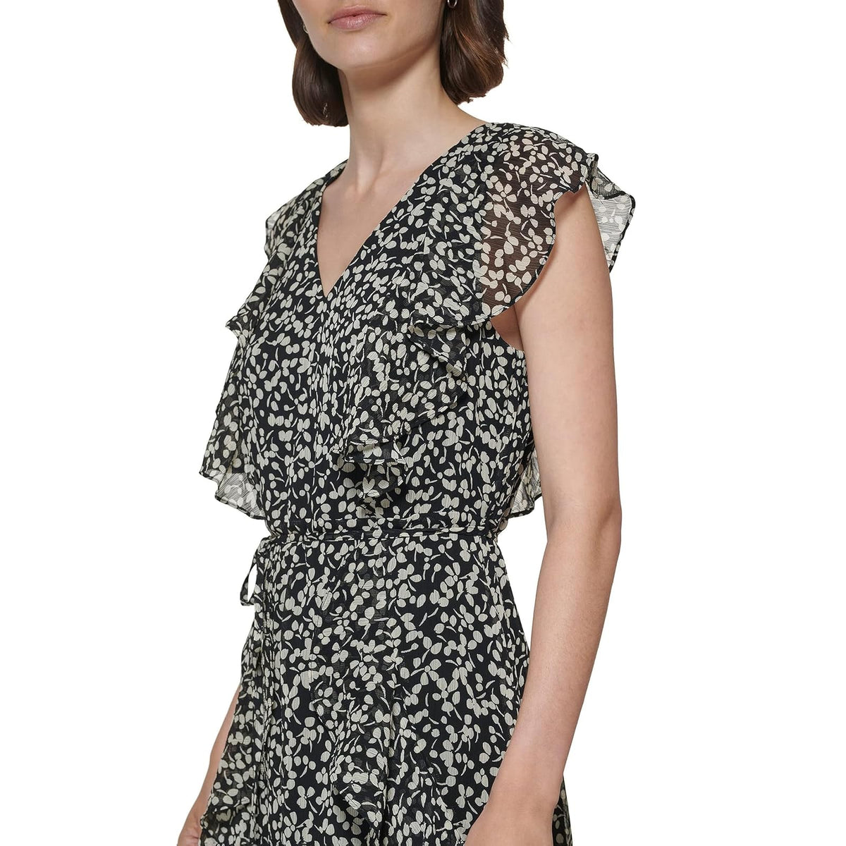 Tommy Hilfiger Vestido sin Mangas con Volantes para Mujer Vestido Informal para Mujer