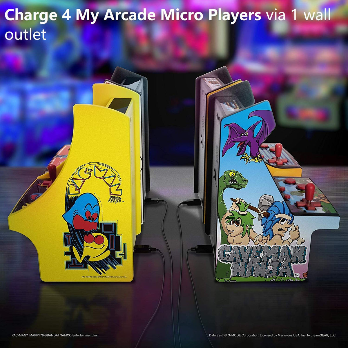 MY ARCADE Cable multicable - Cable Divisor USB para armarios Micro Player Mini 1 USB A a 4 Micro USB - Conecta hasta 4 Micro Reproductores