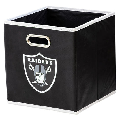 Franklin Sports Cubos de Almacenamiento de Tela de Equipo de NFL Hecho para Adaptarse a los organizadores de Almacenamiento (27.9 x 26.6 x 26.6 cm) - Oakland Raiders