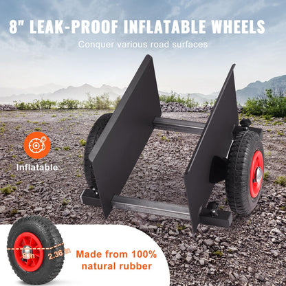 VEVOR - Carro de Panel de 600 Libras de Capacidad, para Paneles de Yeso de Alta Resistencia con Ruedas neumáticas de 8 Pulgadas, Carrito de Panel de Abrazadera Ajustable para láminas de Yeso, manejo