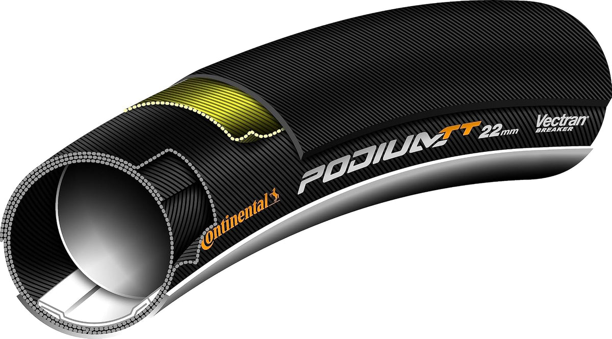 Llanta Continental Podium Tt - Neumático Tubular (28 X 25 Pulgadas), Color Negro