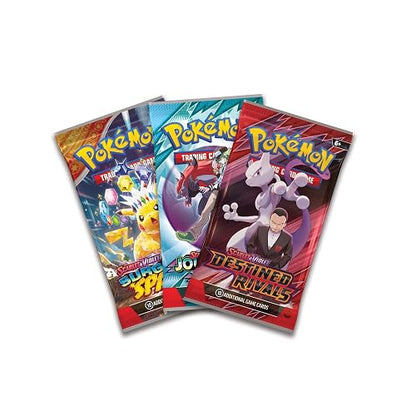 Pokémon TCG Q4 Poke Ball Latas | 7.62 cm x 2.54 cm x 0.1 cm, incluye 3 paquetes de refuerzo, 2 hojas de pegatinas