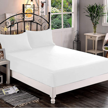 Sábana Bajera Ajustable Elegant Comfort de Microfibra - White - Twin - Twin XL
