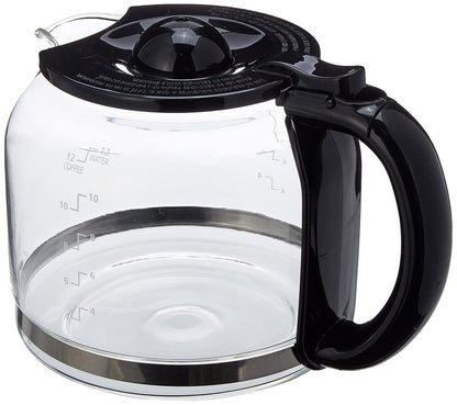 Capresso Jarra de vidrio, 12 tazas, color negro