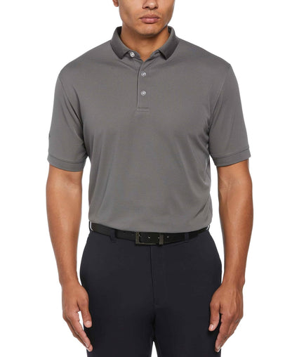 Callaway Polo de Golf otomano de Manga Corta OPTI-Shield Polo para para Hombre - Smoked Pearl - XXL