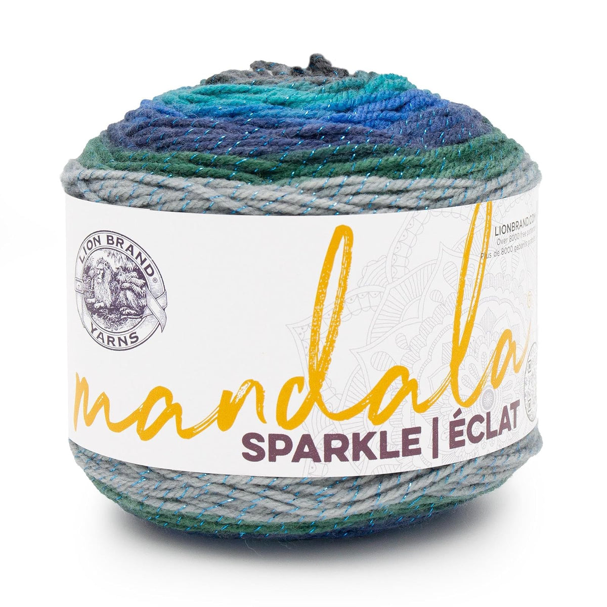 Lion Brand Mandala Sparkle Estambre Brillante Multicolor, Pyxis - 1 paquete - Volan