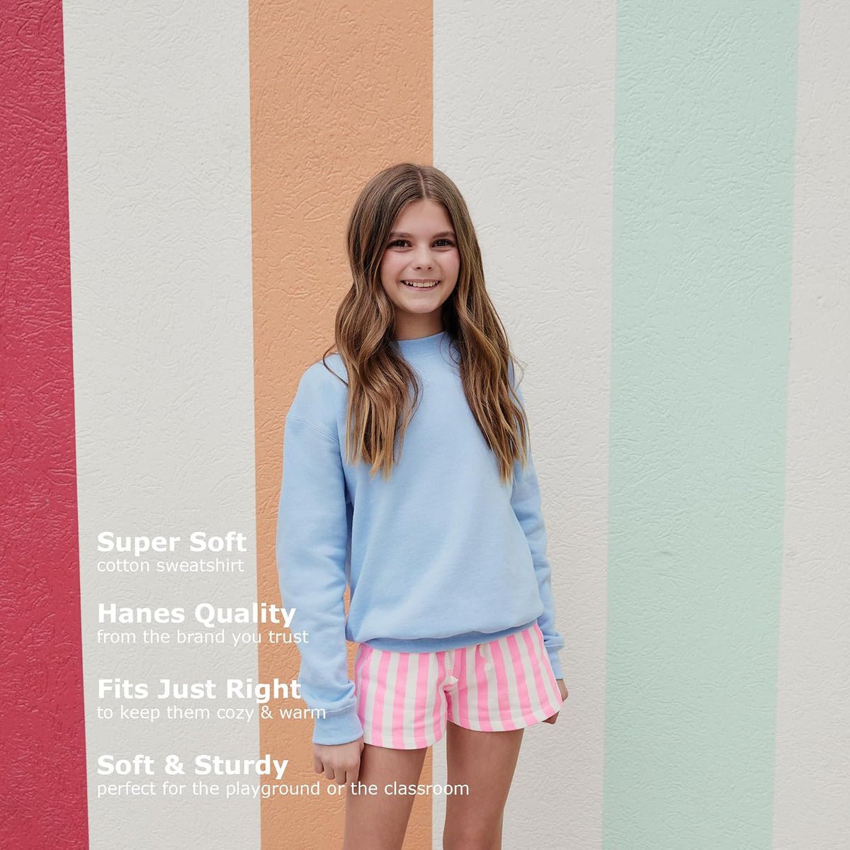Hanes Sudadera gráfica Ecosmart Suéter pulóver para Niñas