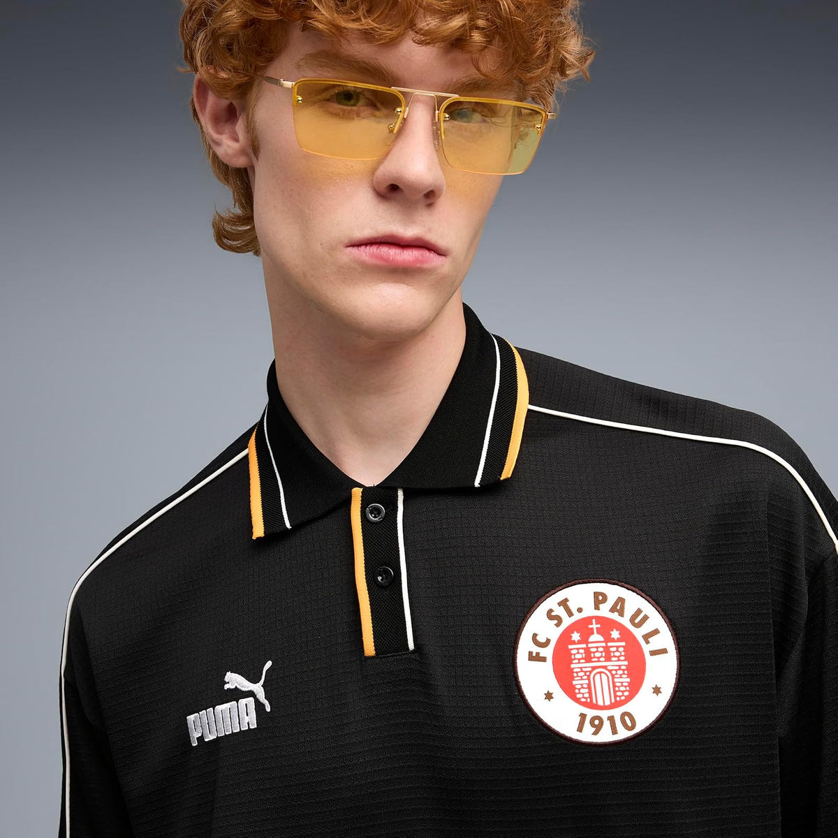Puma FC St. Pauli Retro Jersey para Hombre, Puma Negro-Puma Blanco