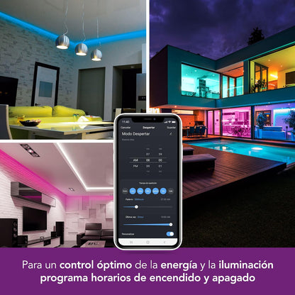 Lloyd's Tira LED WiFi 5m RGB Multicolor Compatible con Asistentes Virtuales