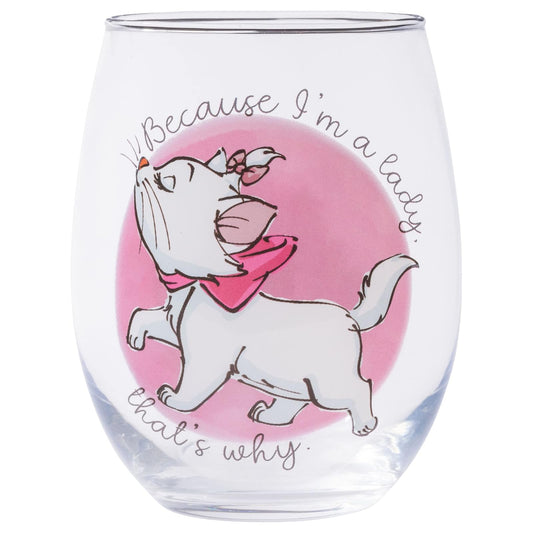 Silver Buffalo Disney Classics Aristocats Marie I'm a Lady - Copa de vino sin tallo, 20 onzas