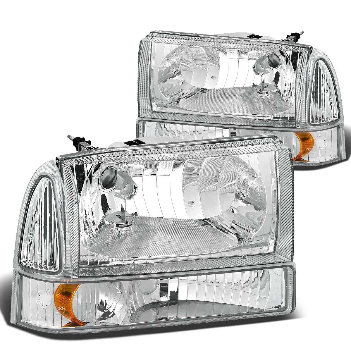 DNA Motoring Conjunto de Faros Delanteros, Lado Conductor y Pasajero - HL-OH-F99SD4P-CH-AM
