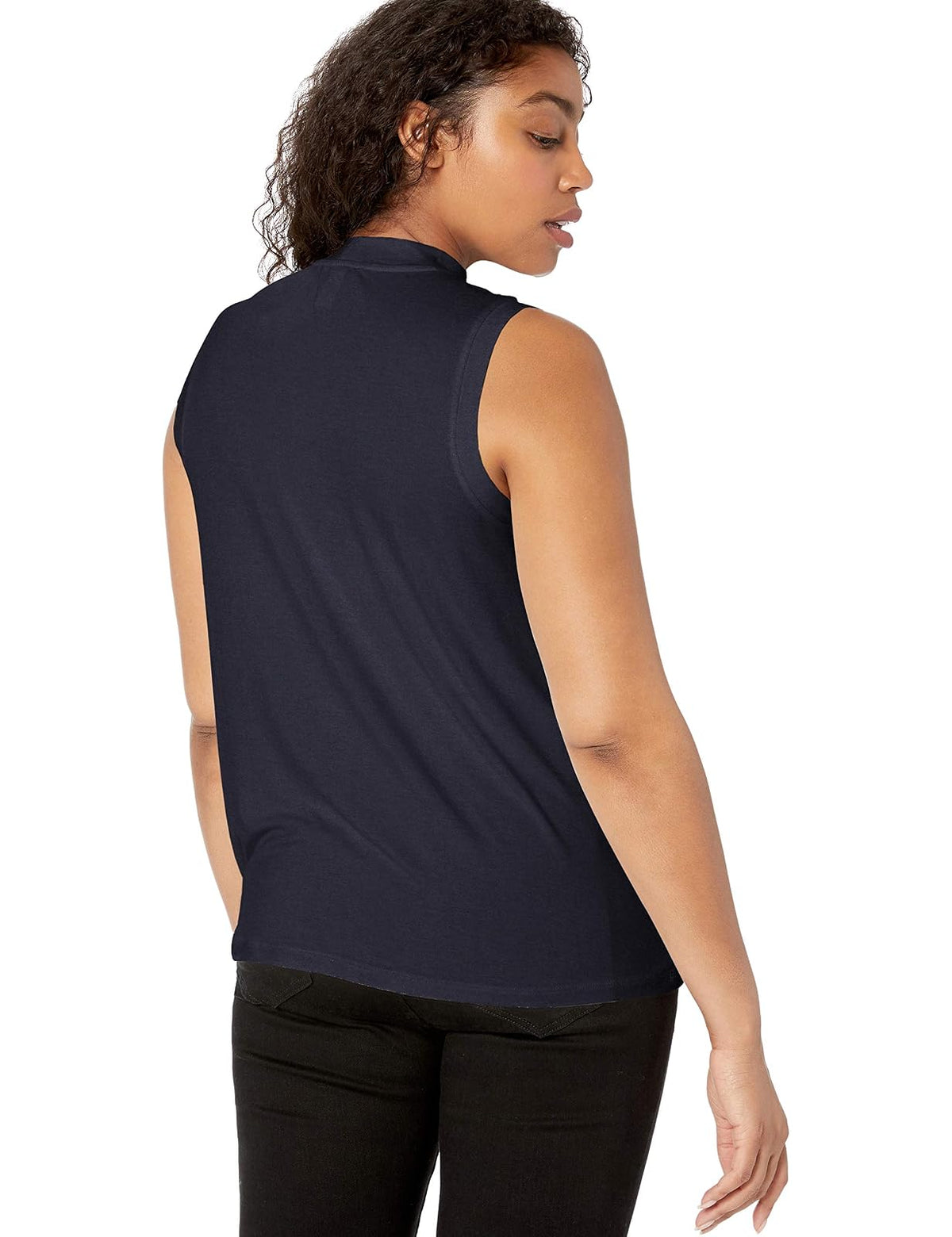 Daily Ritual Mujer Camisa sin Mangas con Cuello Alto y Ajuste Relajado