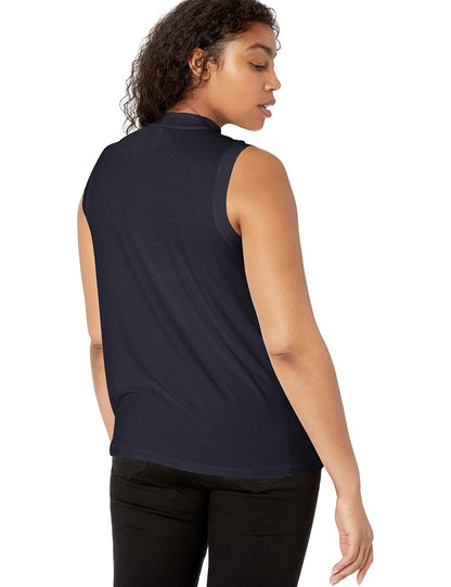 Daily Ritual Mujer Camisa sin Mangas con Cuello Alto y Ajuste Relajado