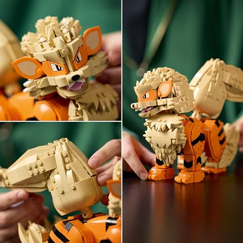 LEGO Pokémon Arcanine – Construye una Detallada Figura Articulada para Exhibirla como Decoración Pokémon – Regalo Coleccionable de Videojuego para Adultos – 72160