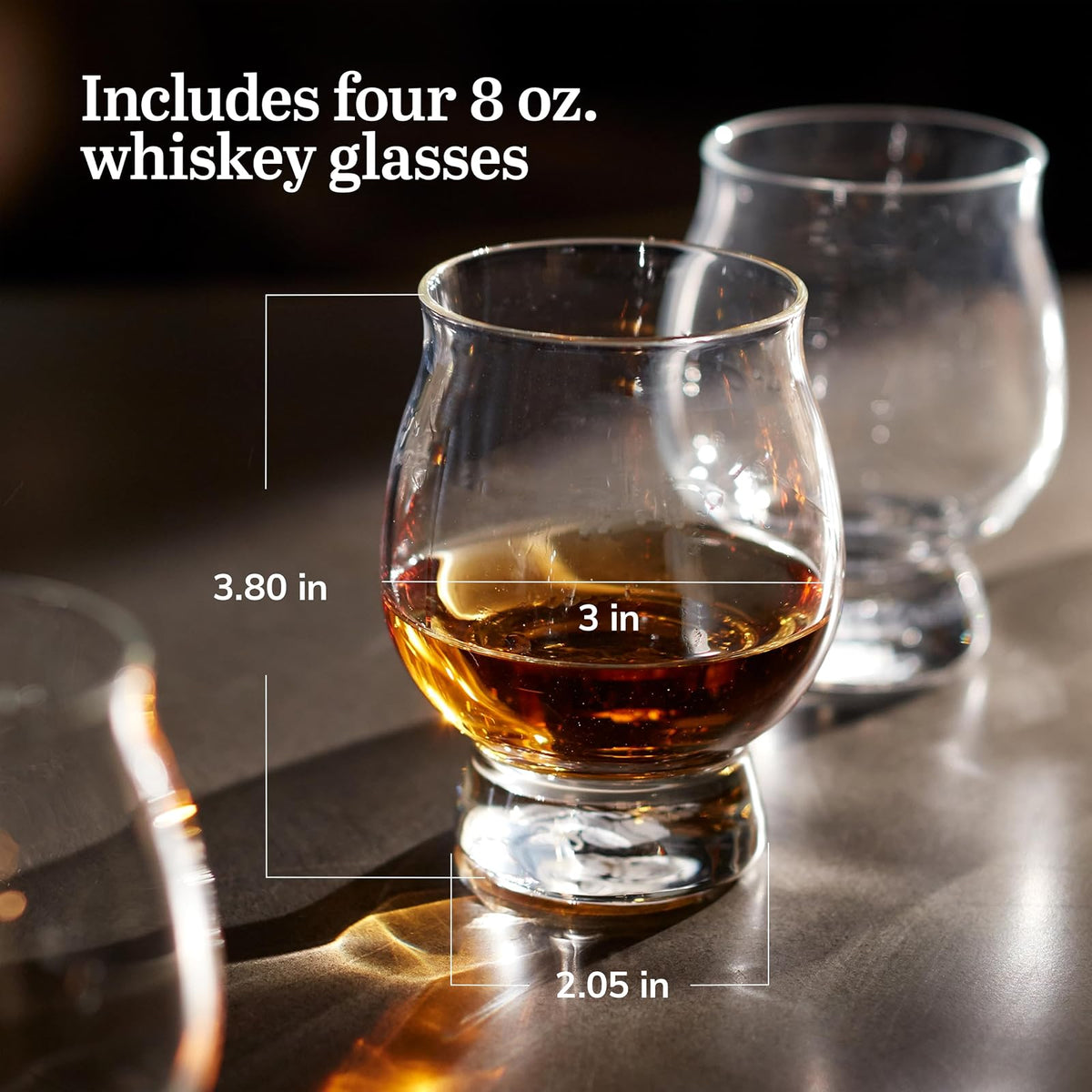 Libbey Signature Kentucky Bourbon Trail Whiskey Glasses, Set of 4