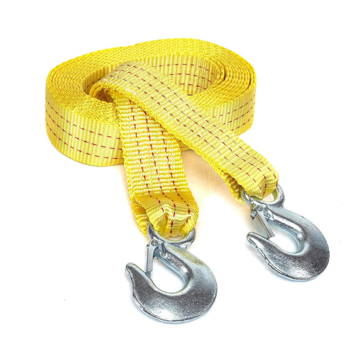 NEIKO 51005A Correa de Remolque Resistente | 2 pulgadas por 20 pies, poliéster tejido, capacidad 10 libras, amarillo brillante - 182.88 cm x 5.08 cm