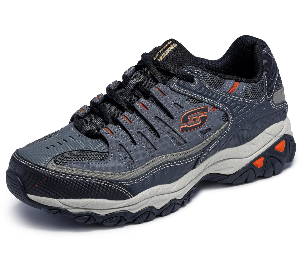 Skechers Afterburn Memory Foam Tenis con Cordones para Hombre - 26.0 cm - Carbón