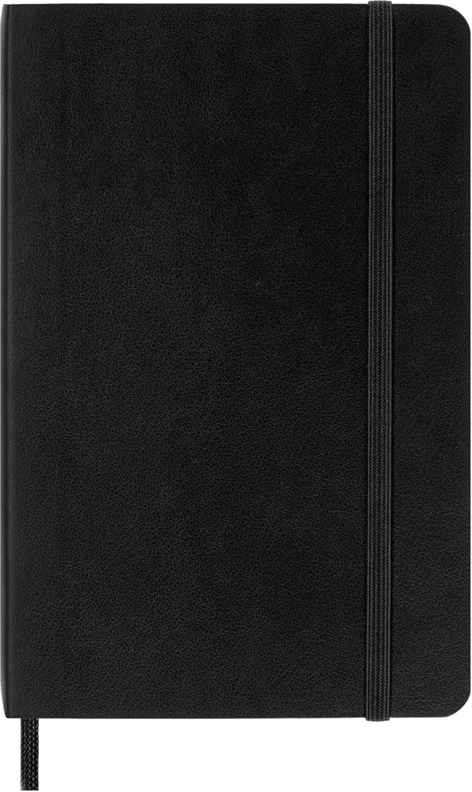 Moleskine Suave tamaño de bolsillo, cuaderno llano: en blanco. Con bolsillo plegable para notas. Cierre de banda elástica