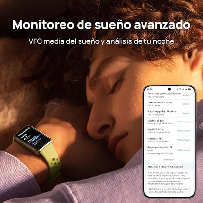 HUAWEI Band 10 Smartwatch, Monitoreo deportivo con IA, Monitoreo de sueño avanzado, Asistente de bienestar emocional, Carga rápida, Compatible con iOS y Android, Negro Polimero