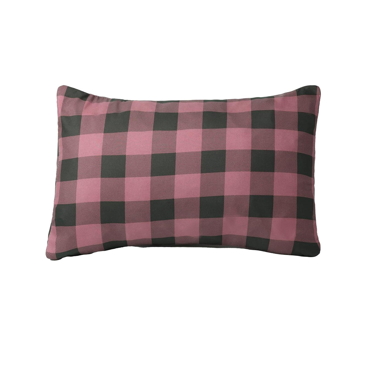 Teton Camp - Almohada para Campamento, Color Ciruela/Negro - Ciruela - Tartán