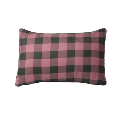 Teton Camp - Almohada para Campamento, Color Ciruela/Negro - Ciruela - Tartán