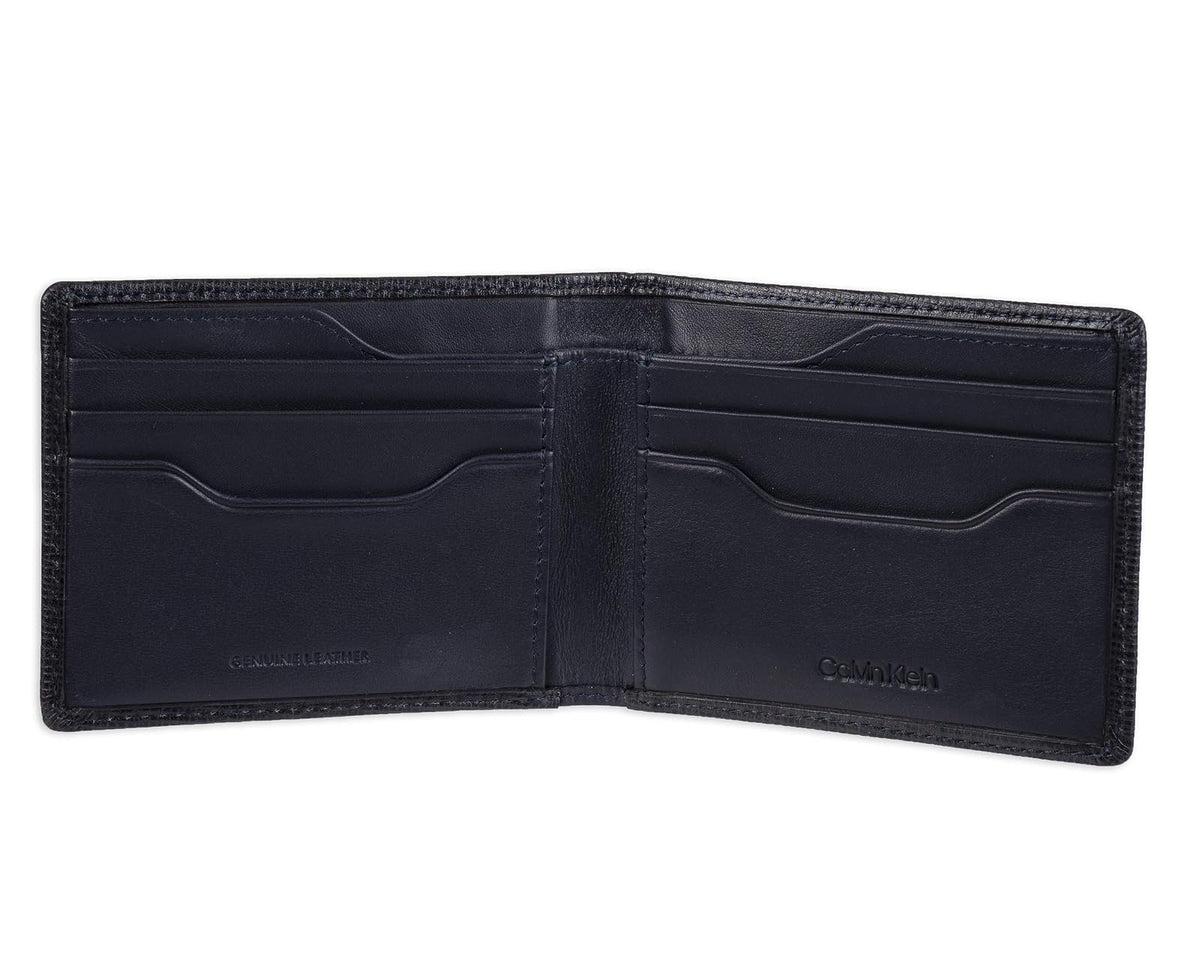 Calvin Klein portafolios plegable minimalista RFID de piel para hombre, marino, Talla única