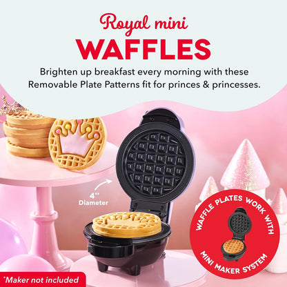 DASH Multimaker Mini System Dos placas de cerámica antiadherentes extraíbles de 4 pulgadas (corona y arco iris) – Paquete de 2 placas compatibles con Dash MultiMaker Mini System, superficie