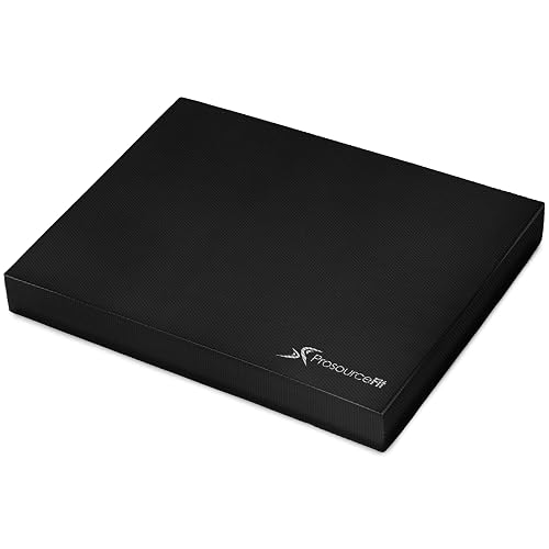 ProsourceFit Exercise Balance Pad, Non-Slip Cushioned Foam Mat & Knee Pad for Fitness and Stability Training, Yoga, Physical Therapy