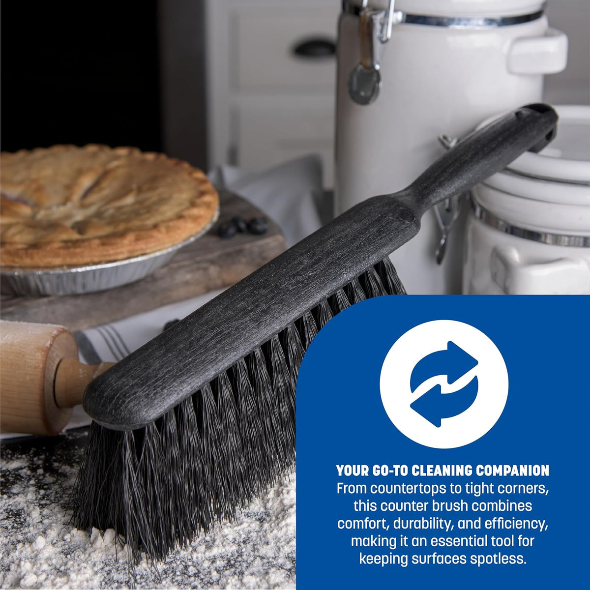 Carlisle FoodService Products 3625803 Cepillo para Polvo para Chimenea/Banco, 8 Pulgadas, Negro