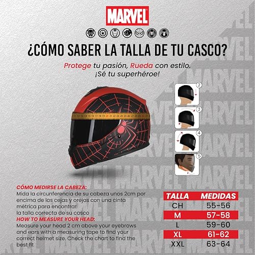 Casco Motocicleta Marca - Edge - Estilo Marvel - Visor Doble ANTIVAHO - Certificado Dot - Moto Cascos