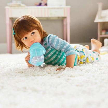 Munchkin Click Lock Weighted Flexi Straw Trainer Cup, Azul, 7 onzas