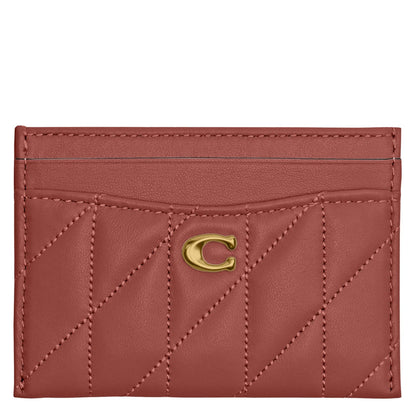 Coach - Funda de piel acolchada para tarjetas - Una talla - B4 - melocotón oscuro