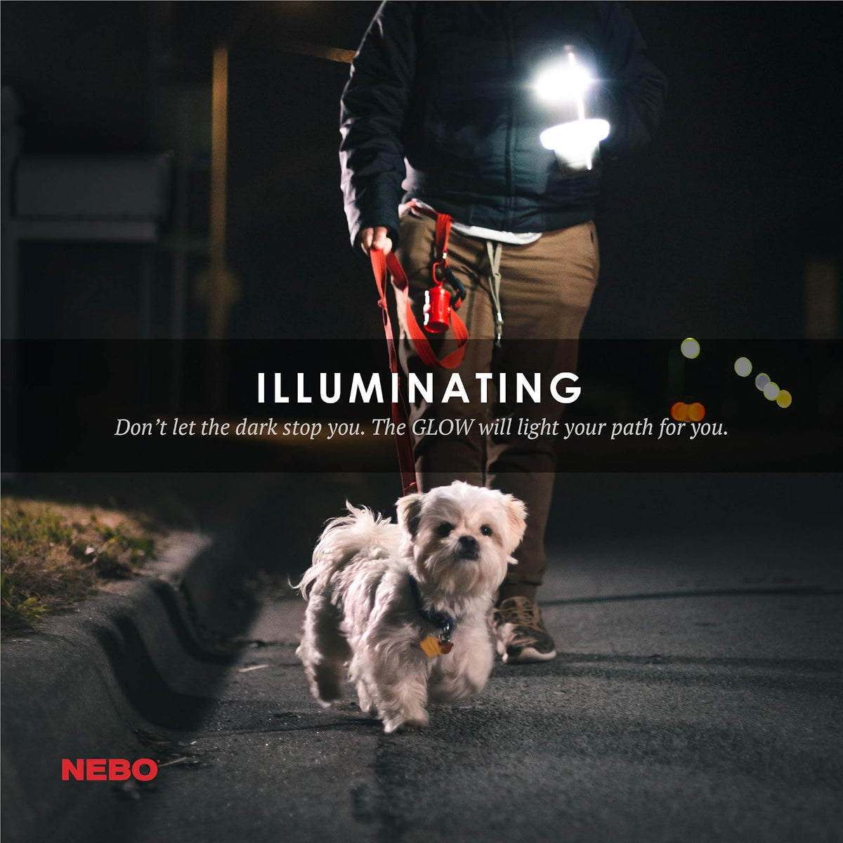 NEBO 6668 GLOW - Luz + mango para tu vaso de 30 onzas - Yeti Rambler, Ozark Trail y más