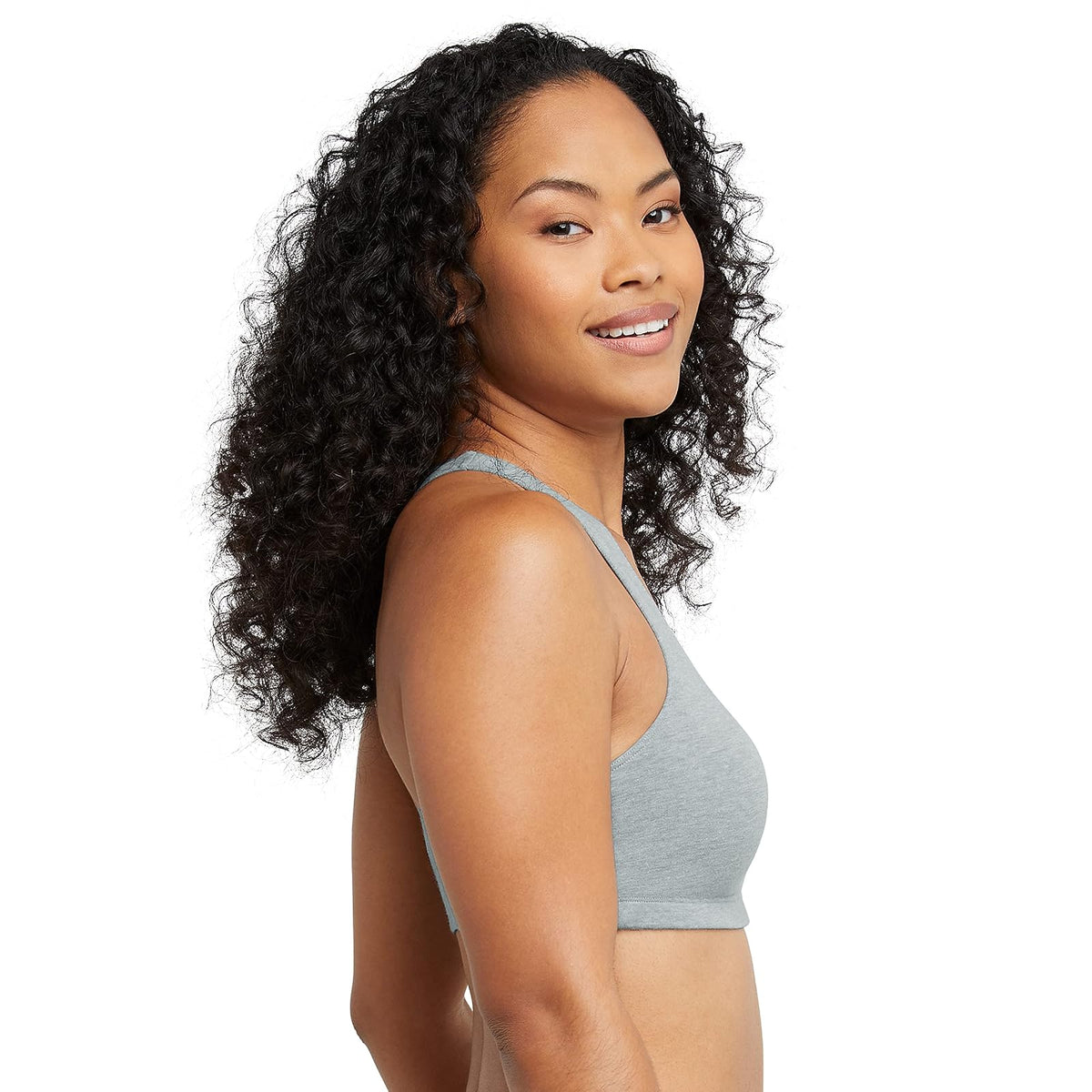 Hanes - Bralette de algodón con Espalda Cruzada para Mujer (Paquete de 3)