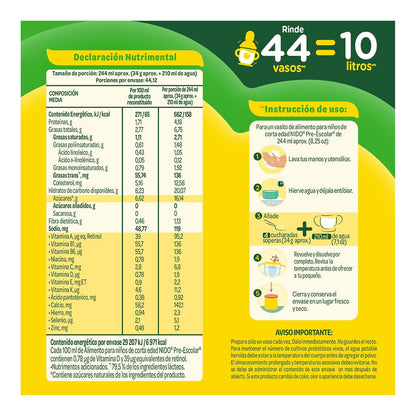 Alimento Para Niños de Corta Edad Nido Pre Escolar 2+ Lata 1.5kg