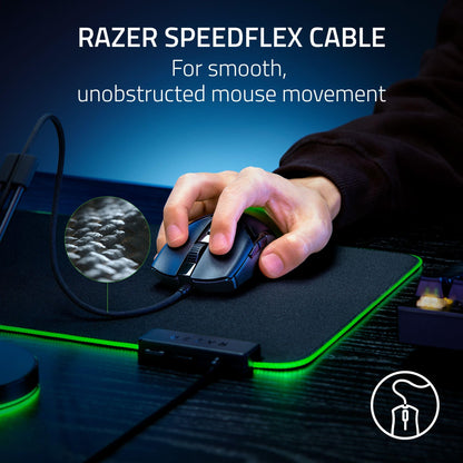 Razer Cobra Mouse para Juegos con Cable: Peso 58g - Interruptores Ópticos Gen-3 - Iluminación Chroma RGB con Luz Inferior - Sensor Óptico Preciso De 8500 dpi - Pies De Ratón 100% PTFE - Negro