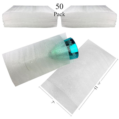 UBOXES Bolsas de espuma de 7 x 11-7/8 pulgadas para vasos (paquete de 25) protegen los platos