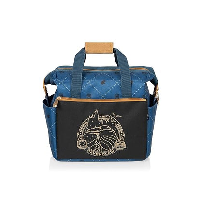 ONIVA - a Picnic Time brand Go, Soft Cooler Box Lonchera aislada, 10 x 6 x 10.5, Harry Potter Ravenclaw - Negro con detalles azules