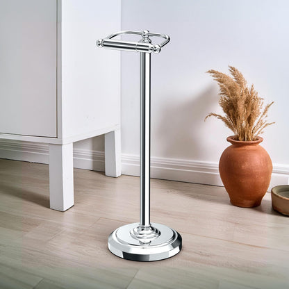 Gatco 1436C, Sujetador para papel Higienico en Pedestal, Chrome Large, 22 pulgadas