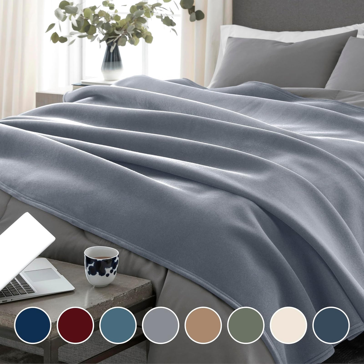 Vellux Manta Original, King, Gris (Tornado Grey), King 108" x 90", 1