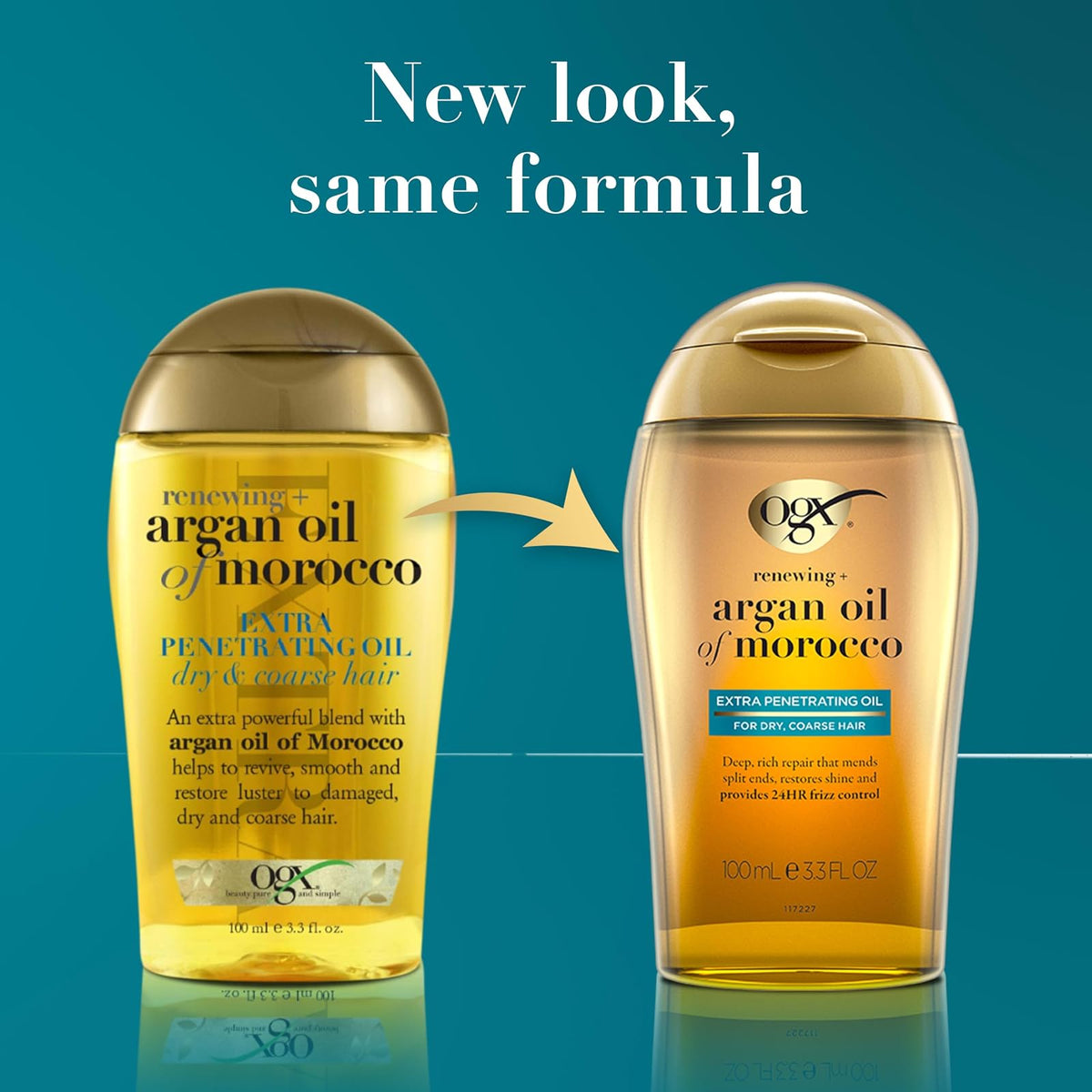 OGX, Tratamiento Capilar Renovador Extra Fuerte de Aceite de Argán, 100 ml