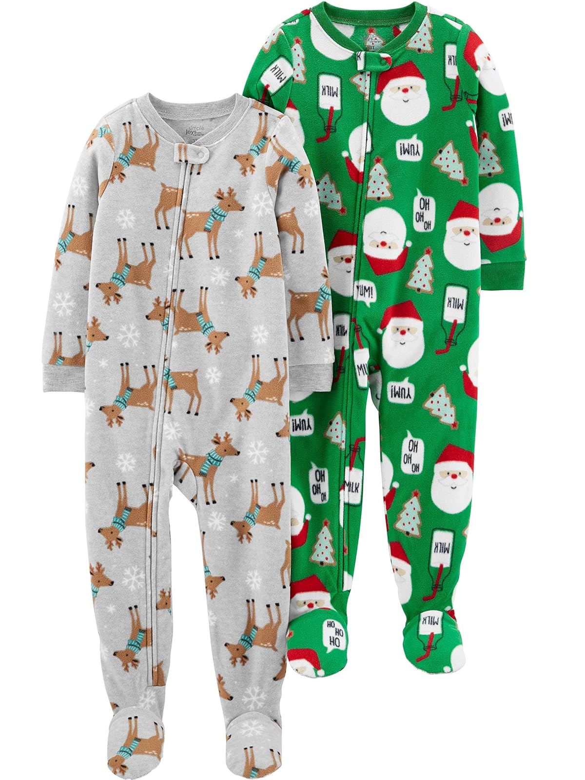 Simple Joys by Carter's Pijama de Forro Polar Resistente al Fuego, 2 Unidades Mameluco para Unisex bebé