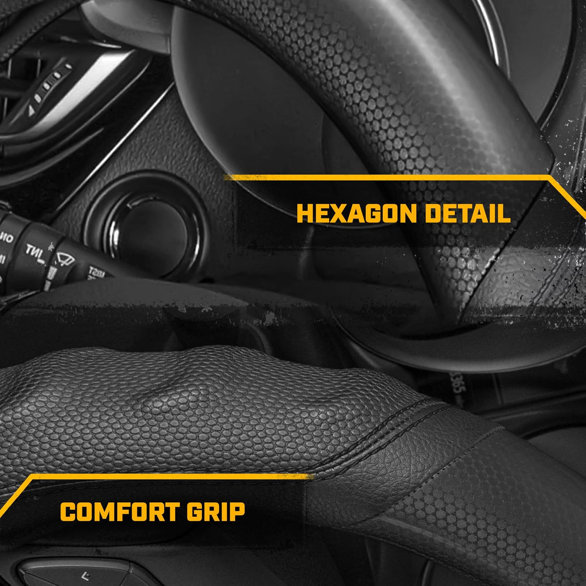 CAT HexSport Funda para Volante de Fibra de Carbono CASW-7812-BK, 38 cm, Negro